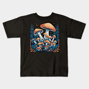 Mushroom Magic Kaleidoscope Wonder Kids T-Shirt